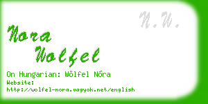 nora wolfel business card